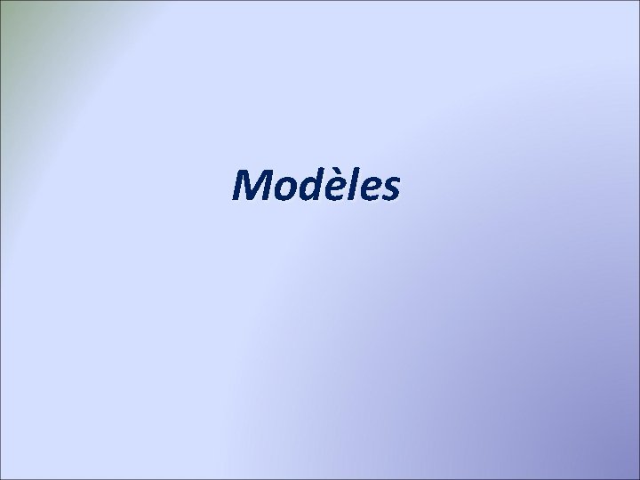 Modèles 