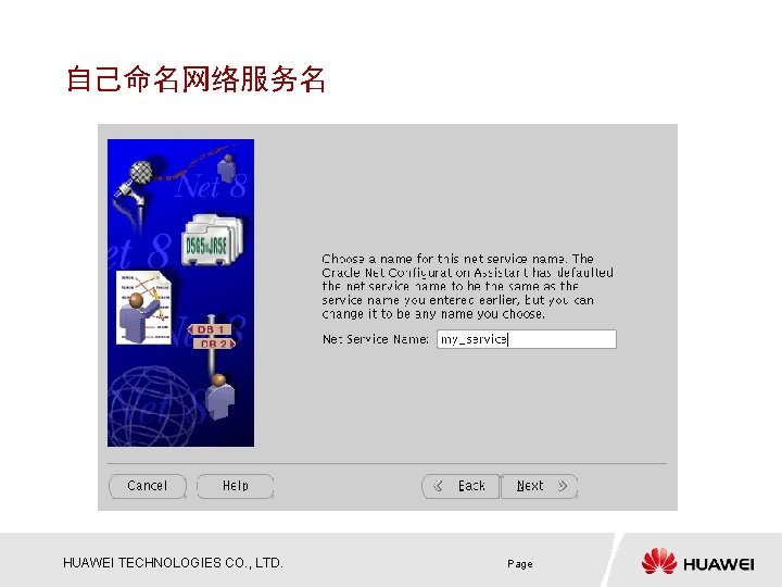 自己命名网络服务名 HUAWEI TECHNOLOGIES CO. , LTD. Page 