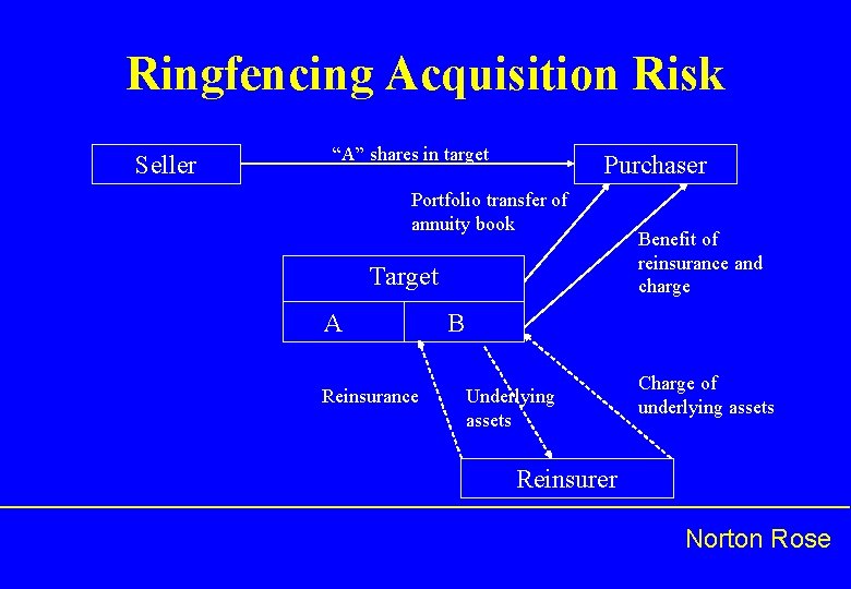Ringfencing Acquisition Risk Seller “A” shares in target Purchaser Portfolio transfer of annuity book