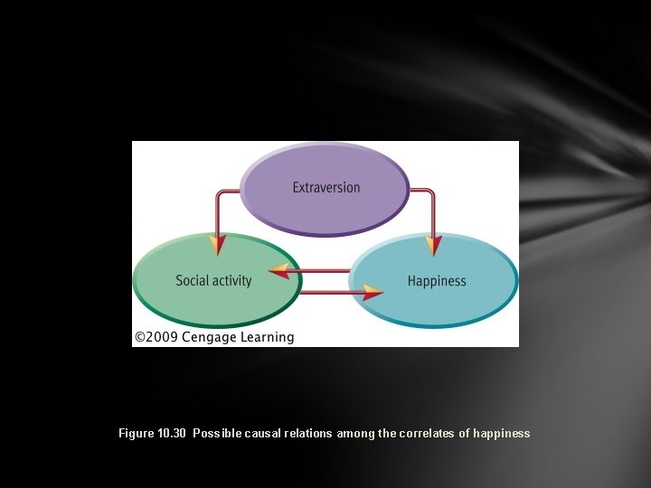 Figure 10. 30 Possible causal relations among the correlates of happiness 