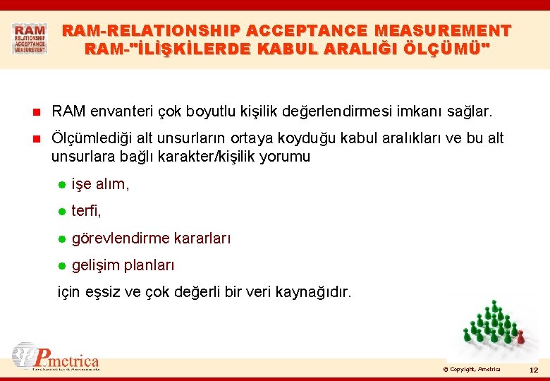 RAM-RELATIONSHIP ACCEPTANCE MEASUREMENT RAM-"İLİŞKİLERDE KABUL ARALIĞI ÖLÇÜMÜ" n RAM envanteri çok boyutlu kişilik değerlendirmesi