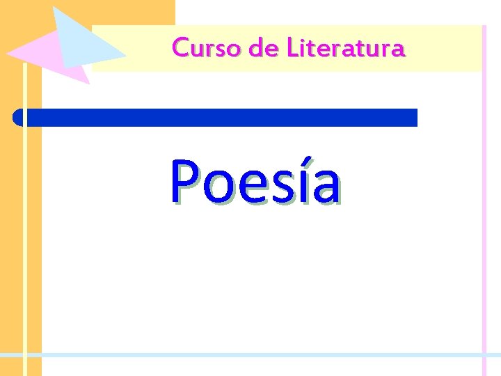 Curso de Literatura Poesía 