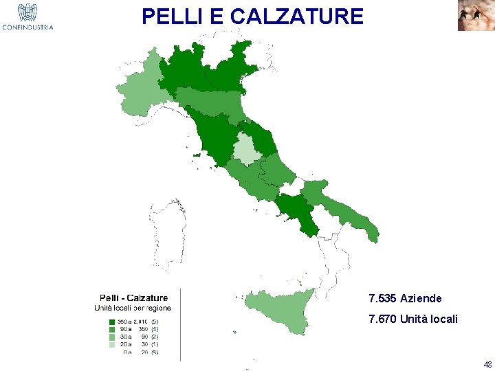 PELLI E CALZATURE 7. 535 Aziende 7. 670 Unità locali 48 