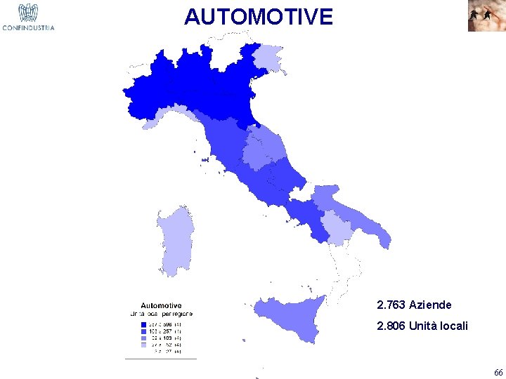 AUTOMOTIVE 2. 763 Aziende 2. 806 Unità locali 66 