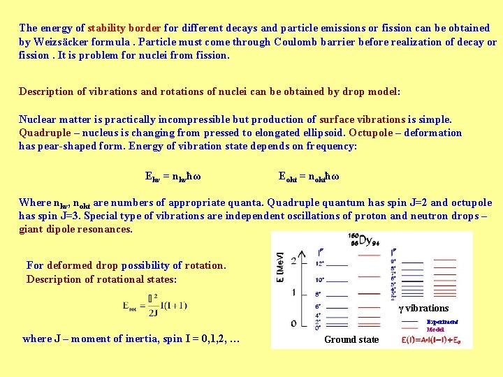 The energy of stability border for different decays and particle emissions or fission can