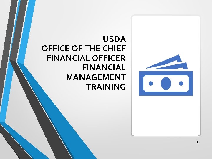 USDA OFFICE OF THE CHIEF FINANCIAL OFFICER FINANCIAL MANAGEMENT TRAINING 1 