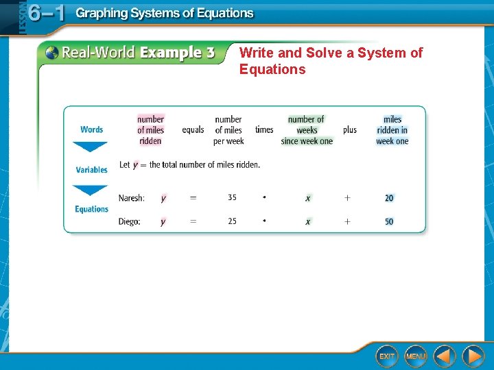 Write and Solve a System of Equations 