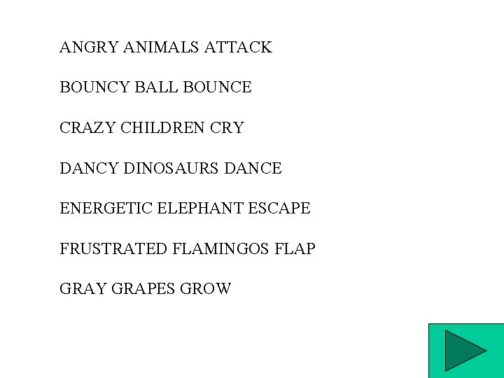 ANGRY ANIMALS ATTACK BOUNCY BALL BOUNCE CRAZY CHILDREN CRY DANCY DINOSAURS DANCE ENERGETIC ELEPHANT