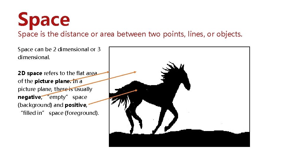 Space is the distance or area between two points, lines, or objects. Space can