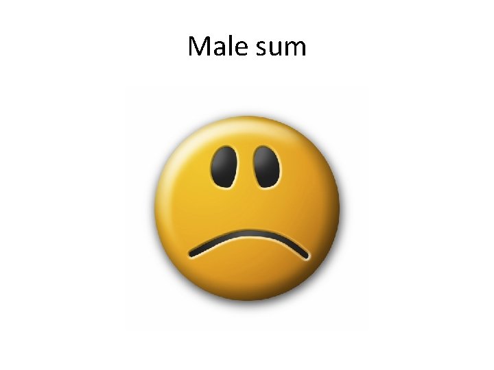 Male sum 