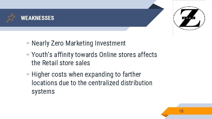 WEAKNESSES ▰ Nearly Zero Marketing Investment ▰ Youth’s affinity towards Online stores affects the WEAKNESSES ▰ Nearly Zero Marketing Investment ▰ Youth’s affinity towards Online stores affects the