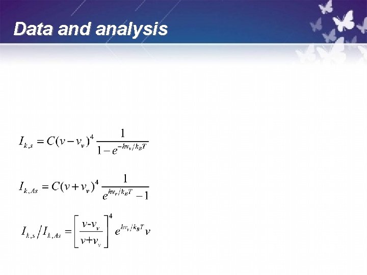 Data and analysis 