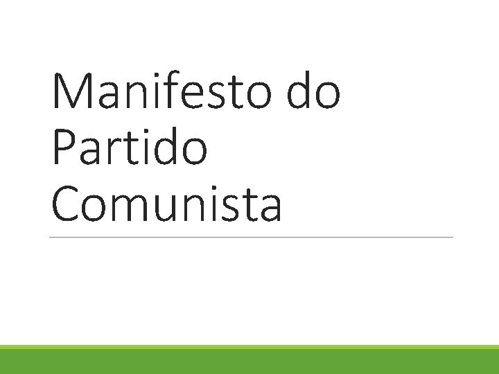 Manifesto do Partido Comunista 