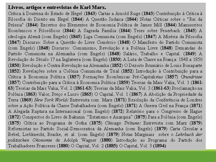 Livros, artigos e entrevistas de Karl Marx. Crítica à Doutrina do Estado de Hegel