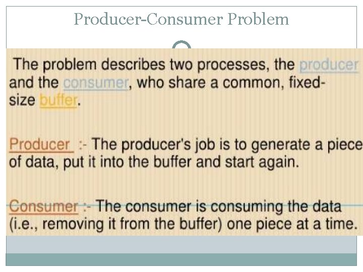 Producer-Consumer Problem 