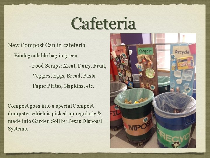 Cafeteria New Compost Can in cafeteria - Biodegradable bag in green - Food Scraps: