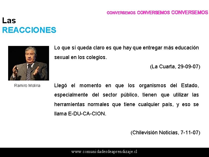 CONVERSEMOS Las REACCIONES Lo que sí queda claro es que hay que entregar más CONVERSEMOS Las REACCIONES Lo que sí queda claro es que hay que entregar más