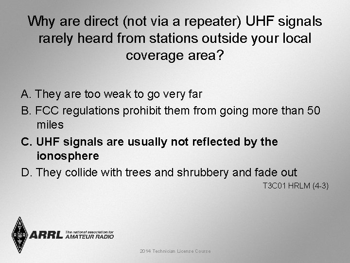 Why are direct (not via a repeater) UHF signals rarely heard from stations outside