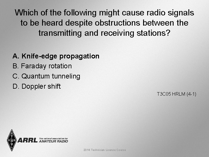 Which of the following might cause radio signals to be heard despite obstructions between