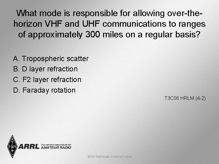 What mode is responsible for allowing over-thehorizon VHF and UHF communications to ranges of