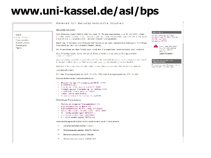 www. uni-kassel. de/asl/bps 