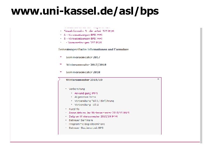 www. uni-kassel. de/asl/bps 