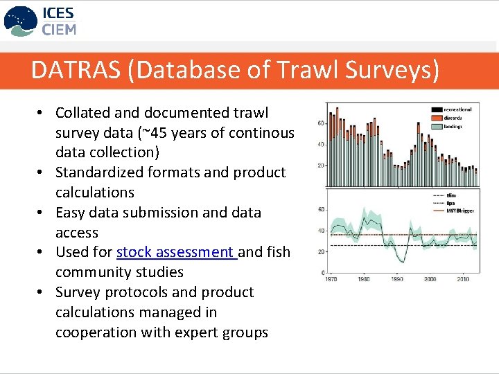 DATRAS (Database of Trawl Surveys) • Collated and documented trawl survey data (~45 years