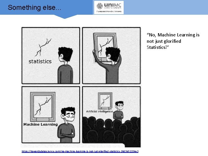 Something else. . . “No, Machine Learning is not just glorified Statistics!” https: //towardsdatascience.