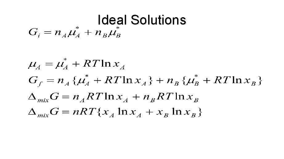 Ideal Solutions 