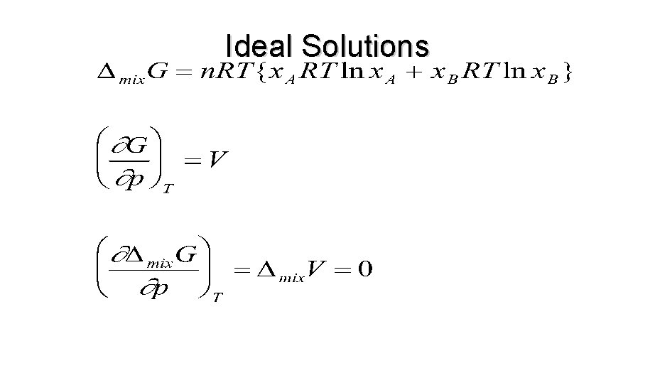 Ideal Solutions 