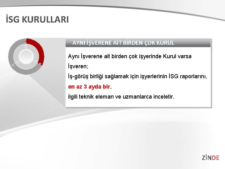 AYNI İŞVERENE AİT BİRDEN ÇOK KURUL Aynı İşverene ait birden çok işyerinde Kurul varsa