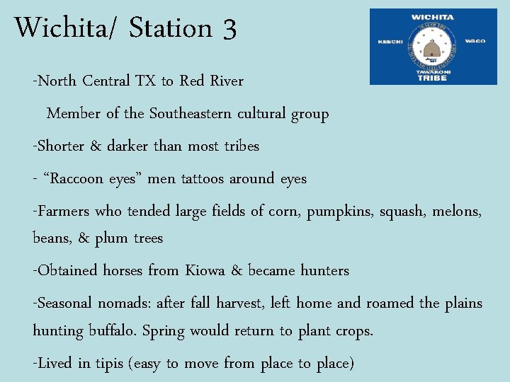 Wichita/ Station 3 -North Central TX to Red River Member of the Southeastern cultural