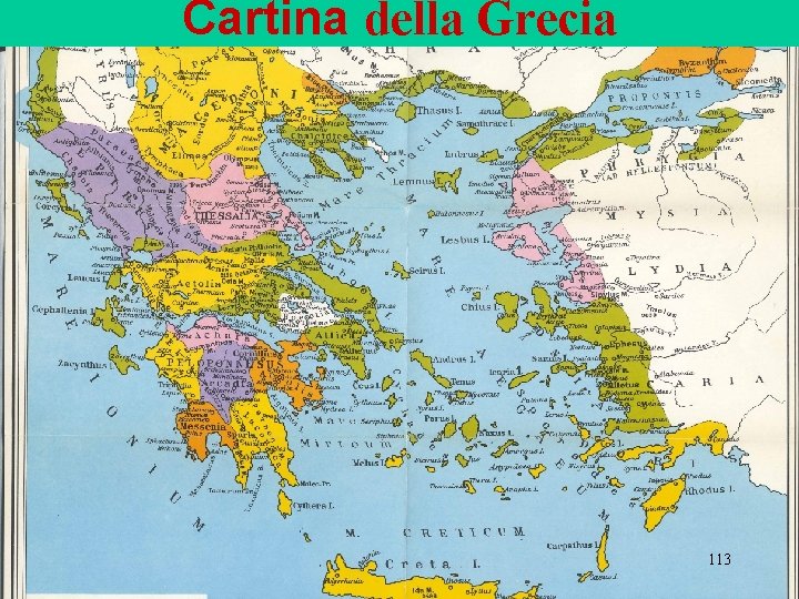 Cartina della Grecia 113 Cartina della Grecia 113