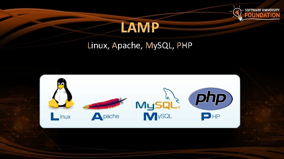 LAMP Linux, Apache, My. SQL, PHP 