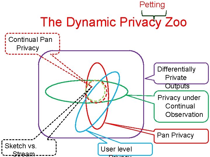 Petting The Dynamic Privacy Zoo Continual Pan Privacy Differentially Private Outputs Privacy under Continual