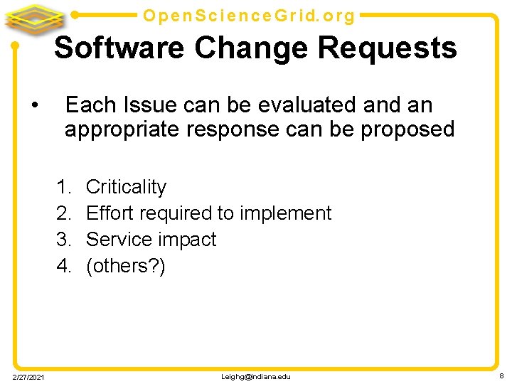 O p e n S c i e n c e G r i