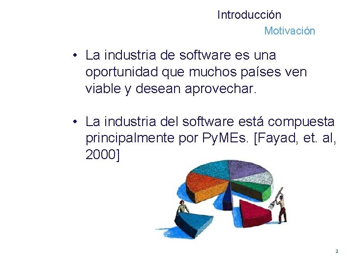 Introducción Motivación • La industria de software es una oportunidad que muchos países ven