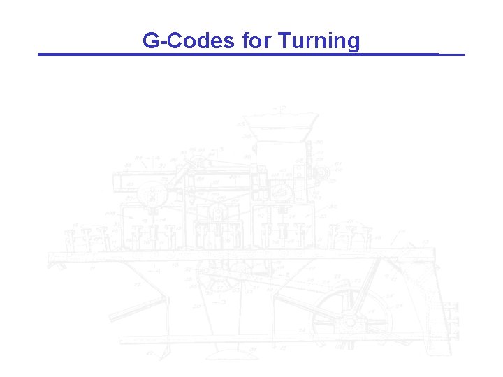 G-Codes for Turning 