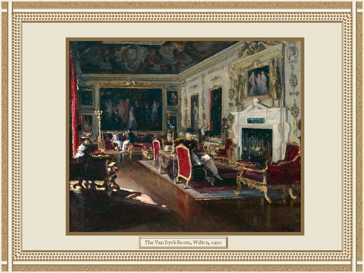 The Van Dyck Room, Wilton, 1920 