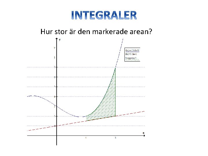 Hur stor är den markerade arean? 