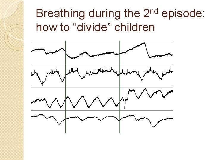 Breathing during the 2 nd episode: how to “divide” children 