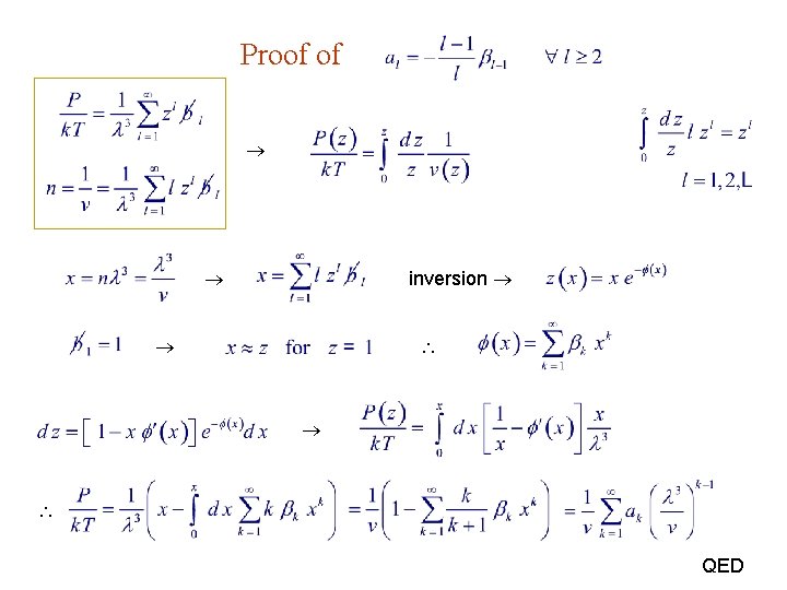 Proof of inversion QED 