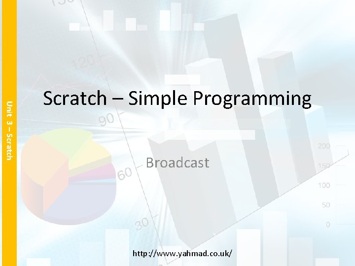 Unit 3 – Scratch – Simple Programming Broadcast http: //www. yahmad. co. uk/ 