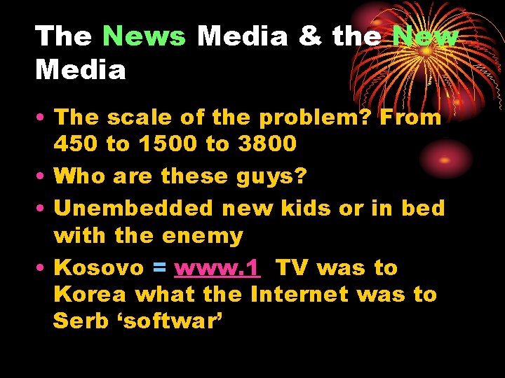 The News Media & the New Media • The scale of the problem? From