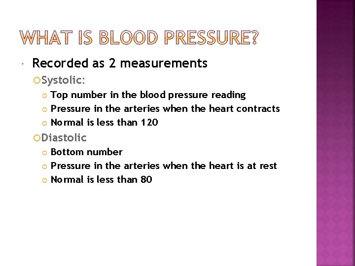 Blood Pressure Anatomy Physiology Measurement of the pressure