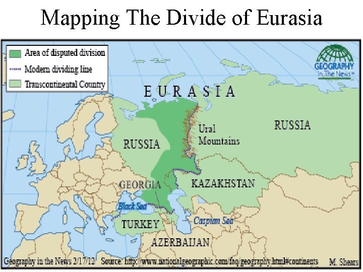Mapping The Divide of Eurasia 
