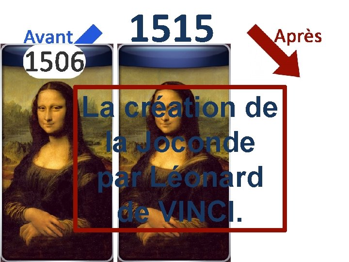 1515 La création de la Joconde par Léonard de VINCI. 