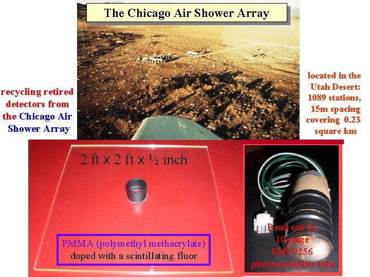 The Chicago Air Shower Array located in the Utah Desert: 1089 stations, 15 m