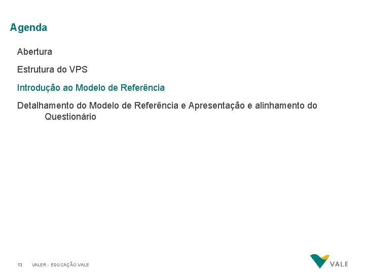 Agenda Abertura Estrutura do VPS Introdução ao Modelo de Referência Detalhamento do Modelo de