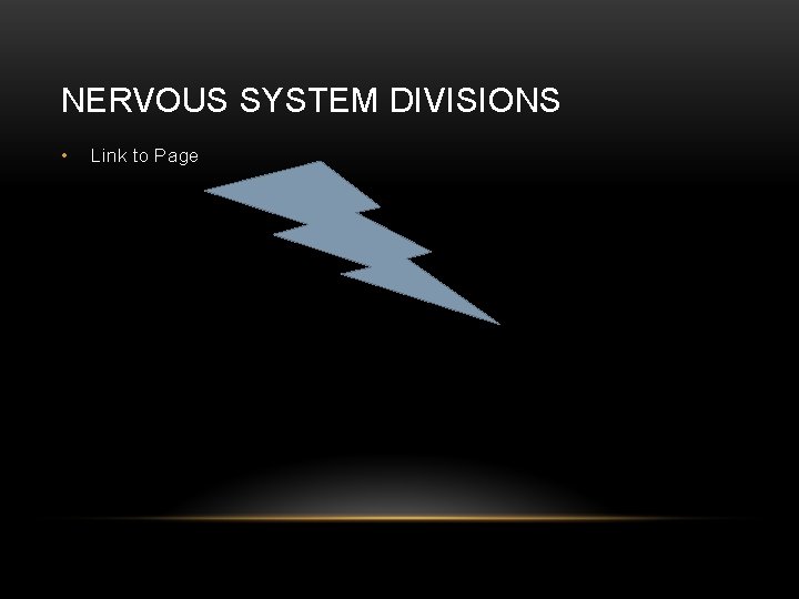 NERVOUS SYSTEM DIVISIONS • Link to Page 